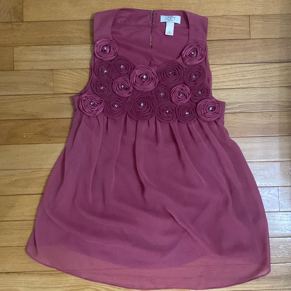Ann Taylor Loft blouse rose color SP